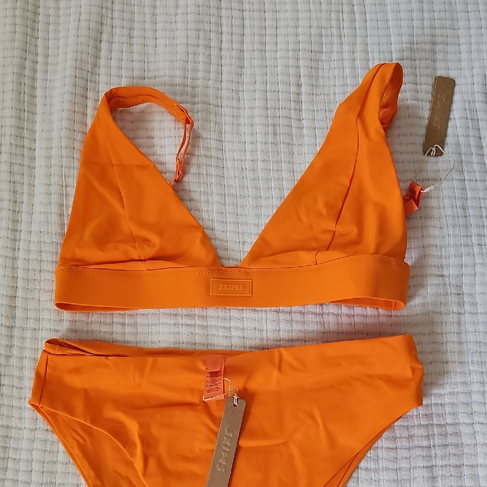 SKIMS Bright Orange Bikini Set